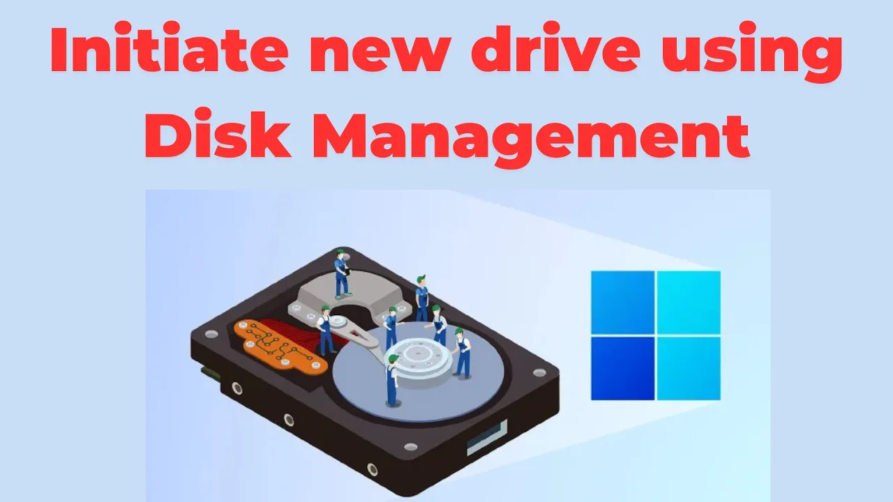 How to initiate new drive using disk management?