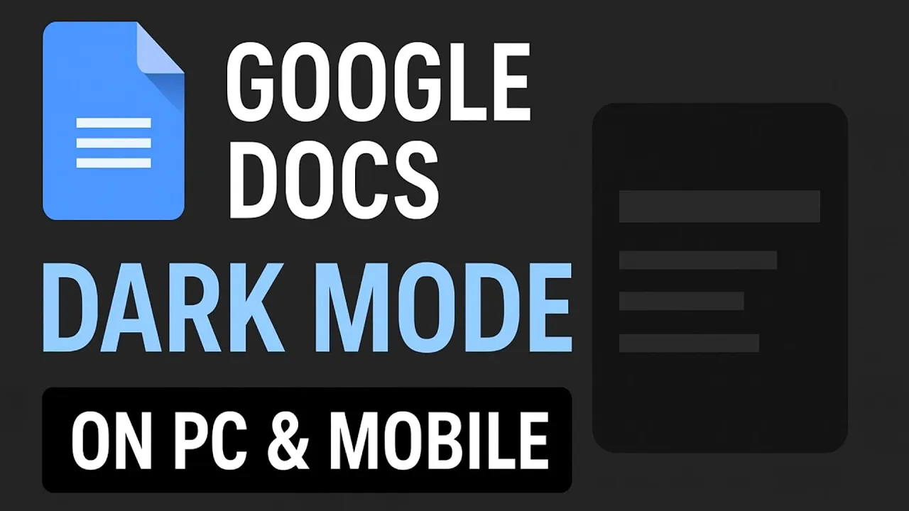 How to make google docs dark mode? Enable Google Dark mode on PC or Mobile