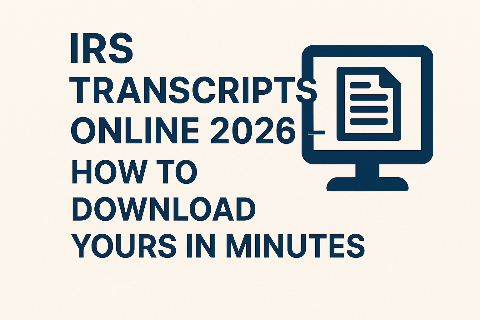IRS Transcripts Online 2026