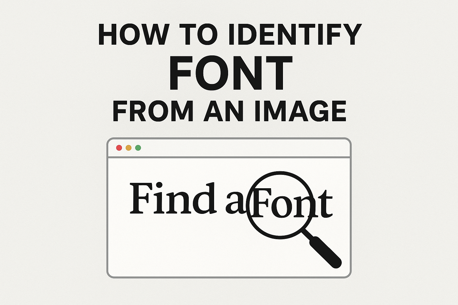 Identify Font From an Image