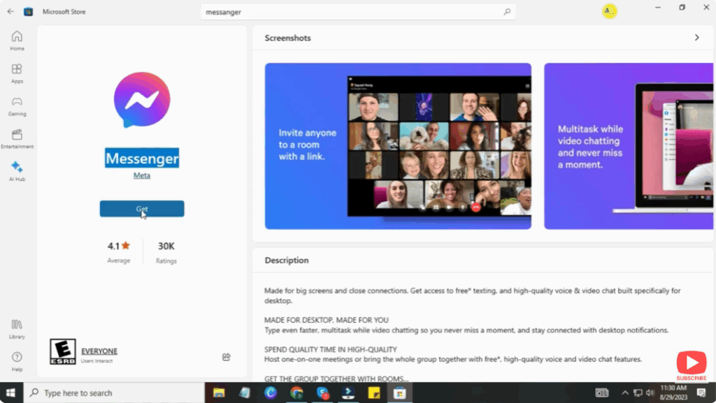 Install the Messenger App