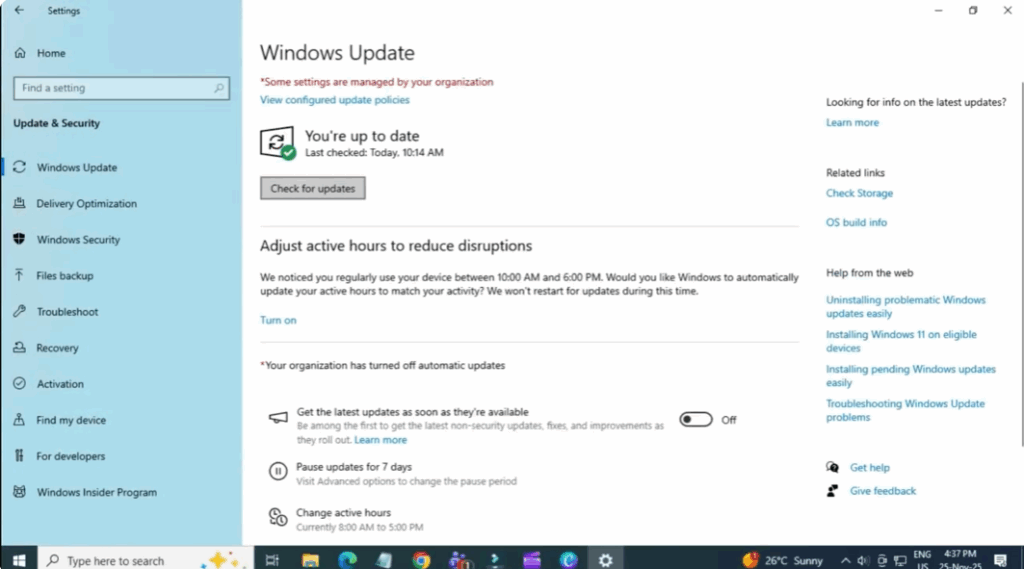 Install the latest Windows updates