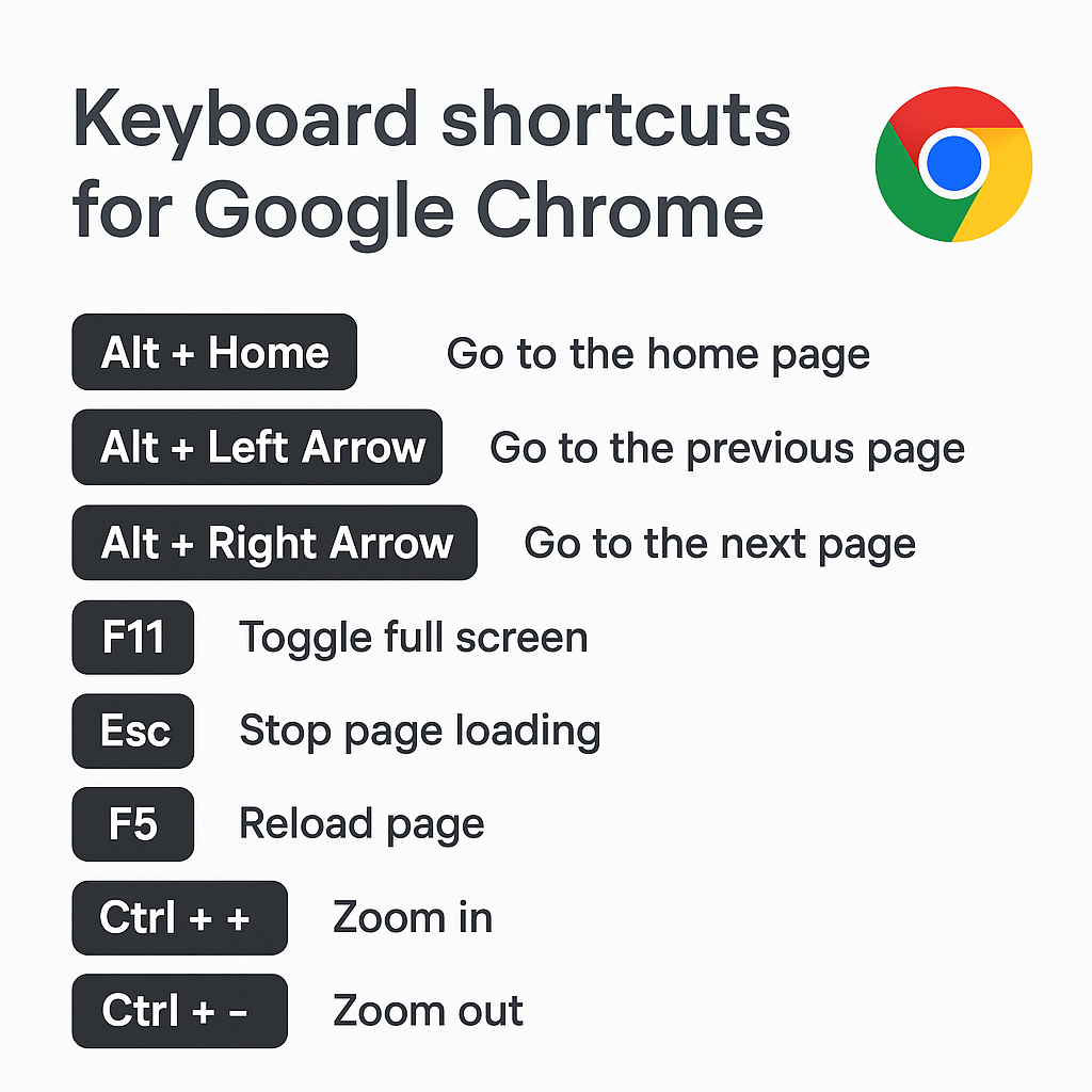 Keyboard shortcuts