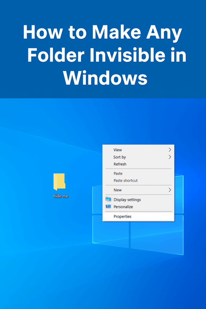 Make Any Folder Invisible in Windows