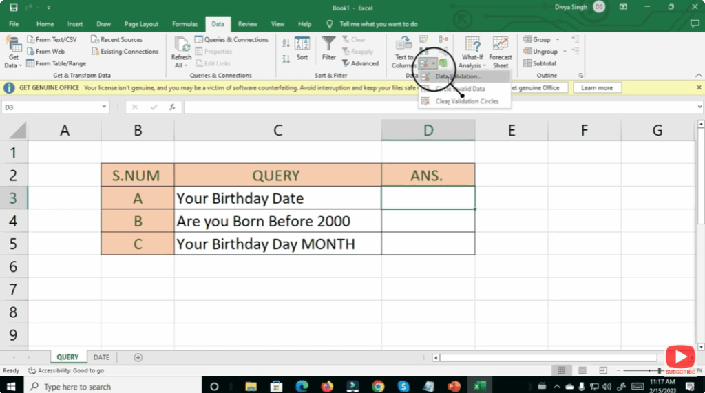 Open Data Validation
