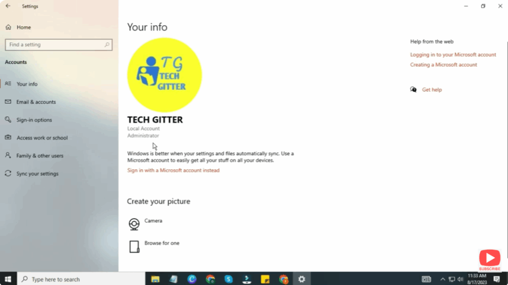 Open Your Account Settings