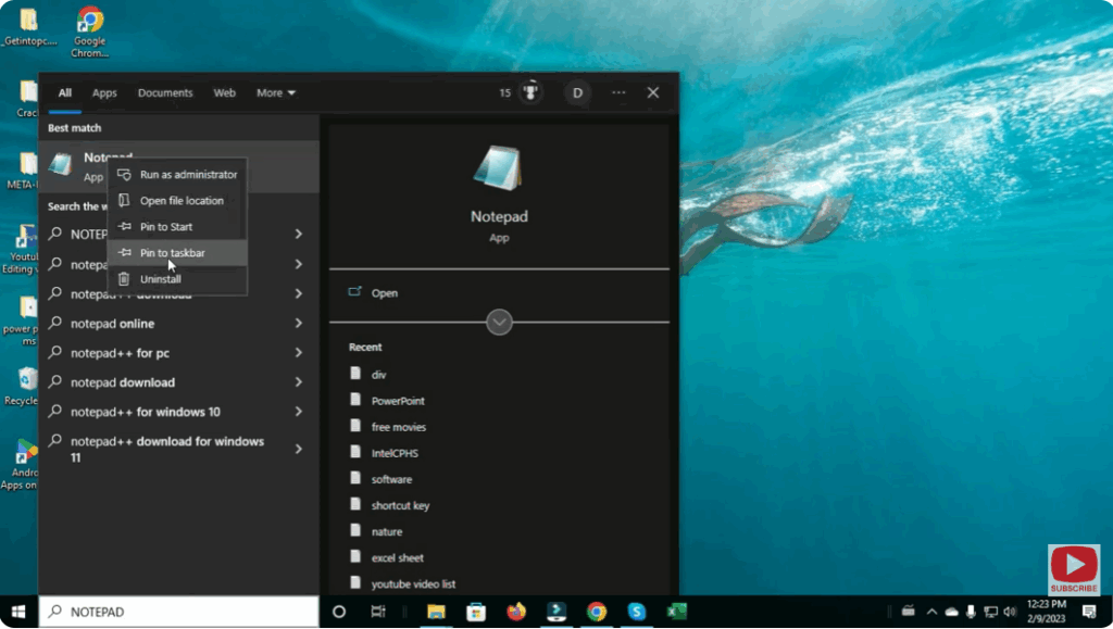 Pin (Add) an App Icon to the Taskbar