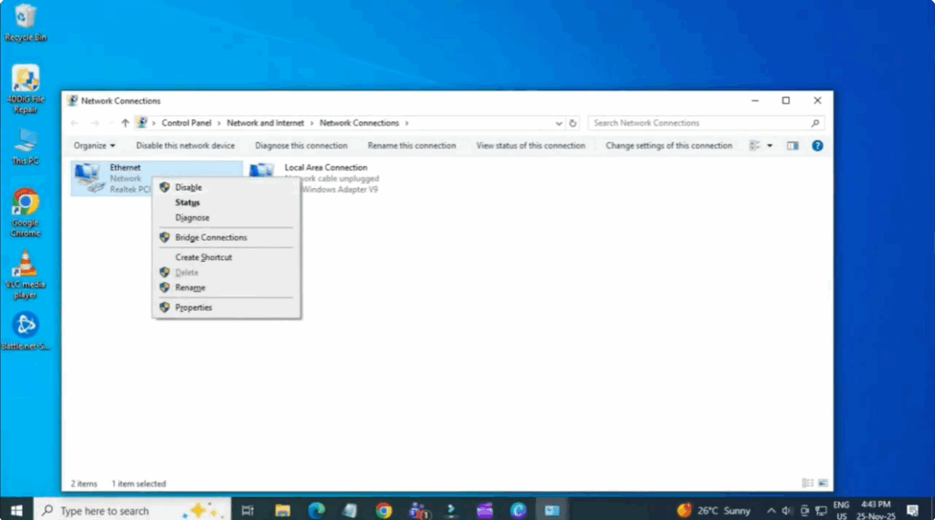 Reset your network adapter