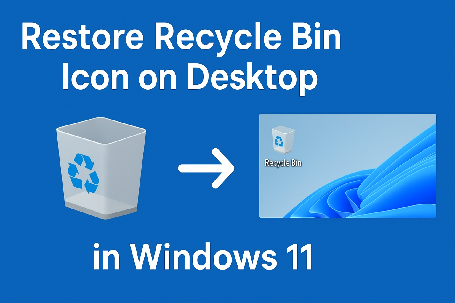 Restore Recycle Bin Icon on Desktop