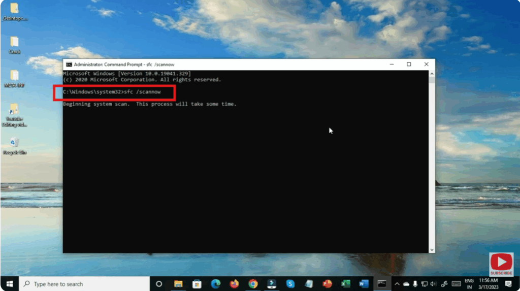 Run SFC (System File Checker) Scan