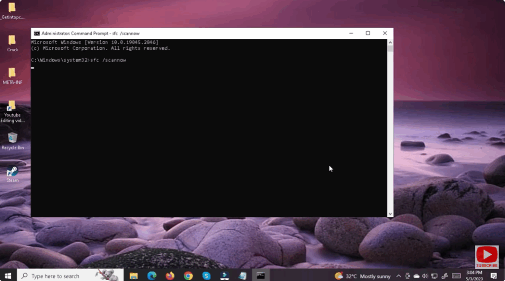 Run System File Checker (SFC) + DISM
