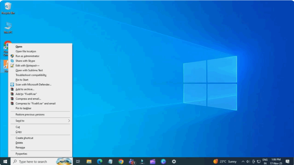 Run as administrator