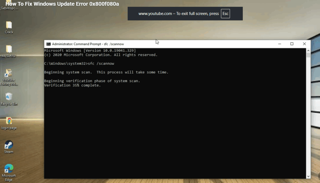 Run the System File Checker