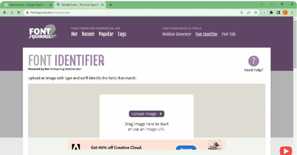 Search for a Font Identifier Tool
