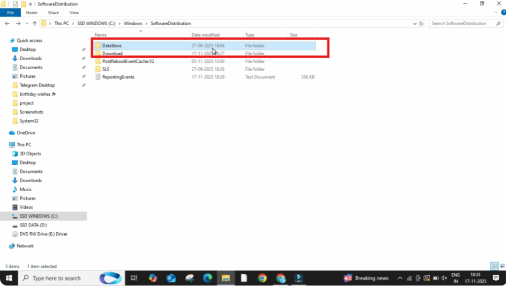 Select both of them and delete them
