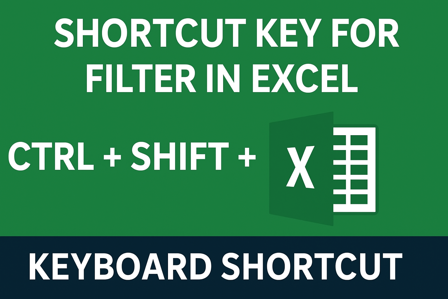 Shortcut Key for filter in Excel