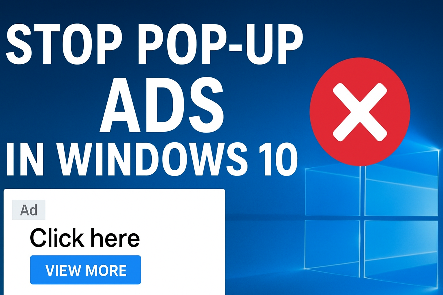 Stop Pop-Up Ads in Windows 10