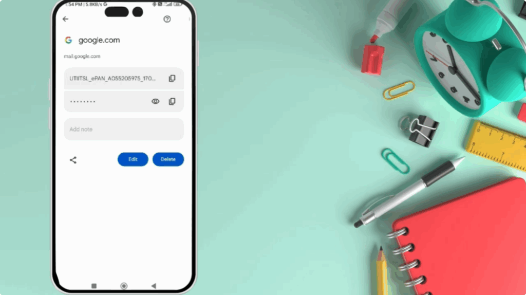 Tap on the eye icon to view it