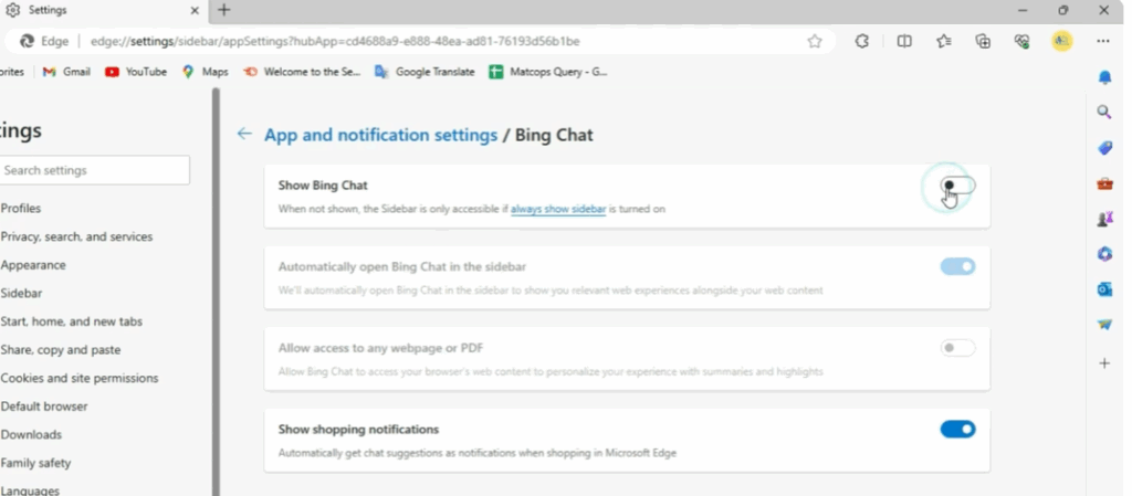 Turn Off Discover (Bing) Icon