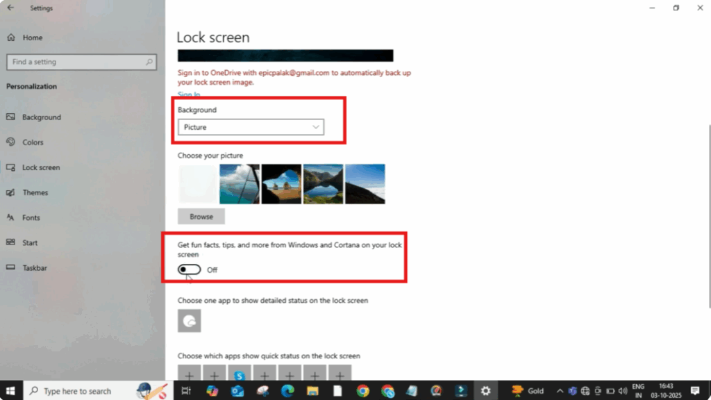 Turn Off Lock Screen Ads