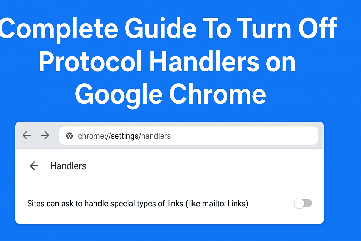 Turn Off Protocol Handlers