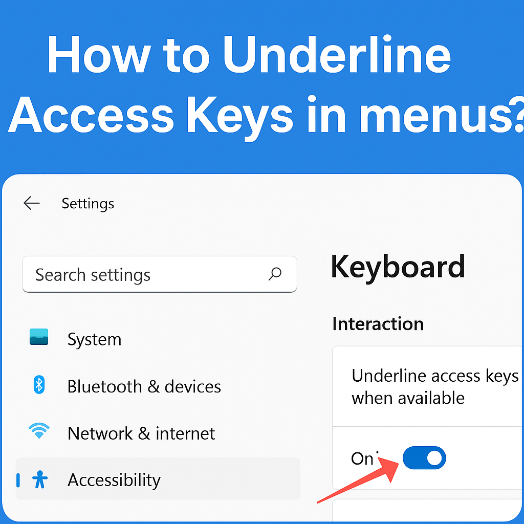 Underline Access Keys in menus