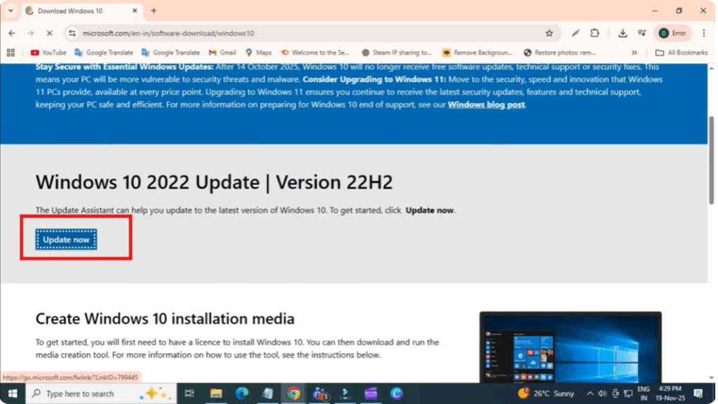 Update Windows Using the Official Update Assistant