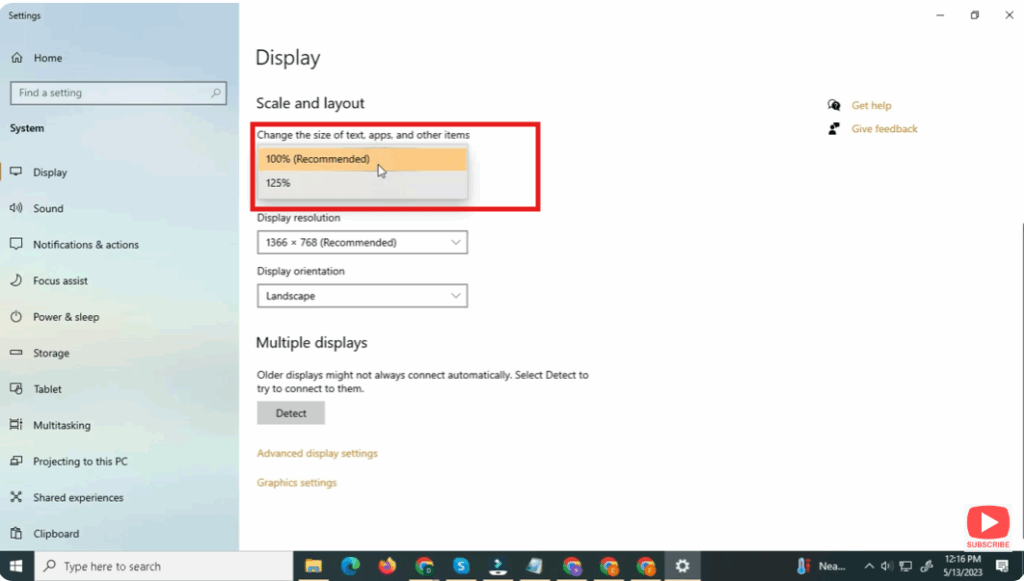 Use Scale & Layout Options