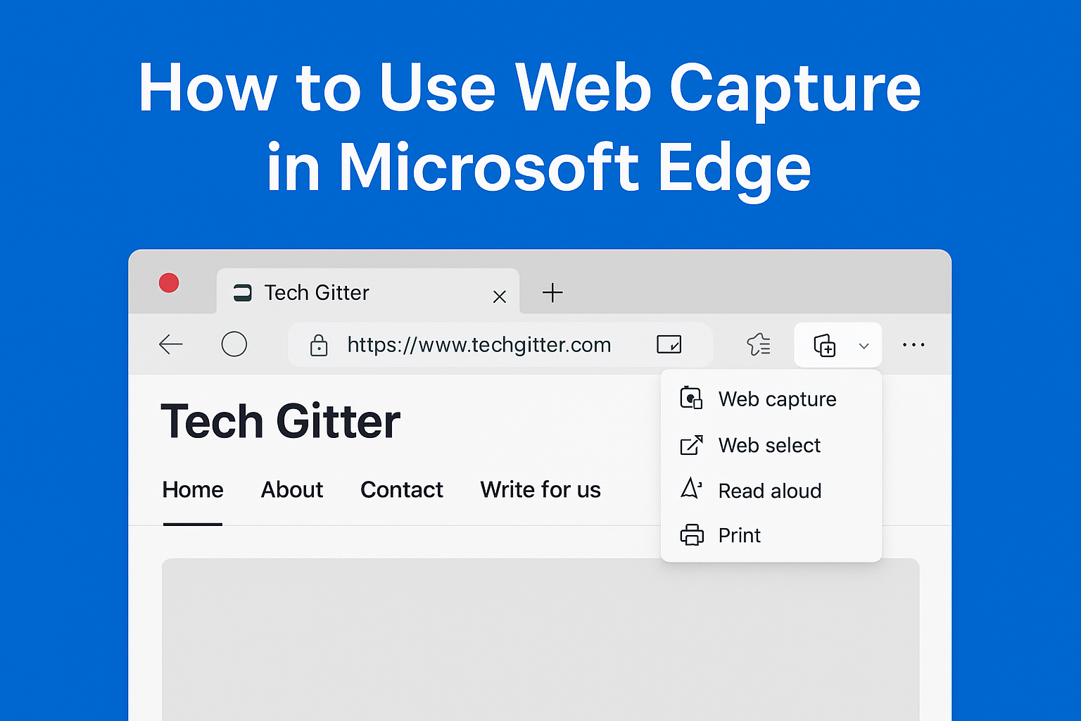 Web Capture in Microsoft Edge