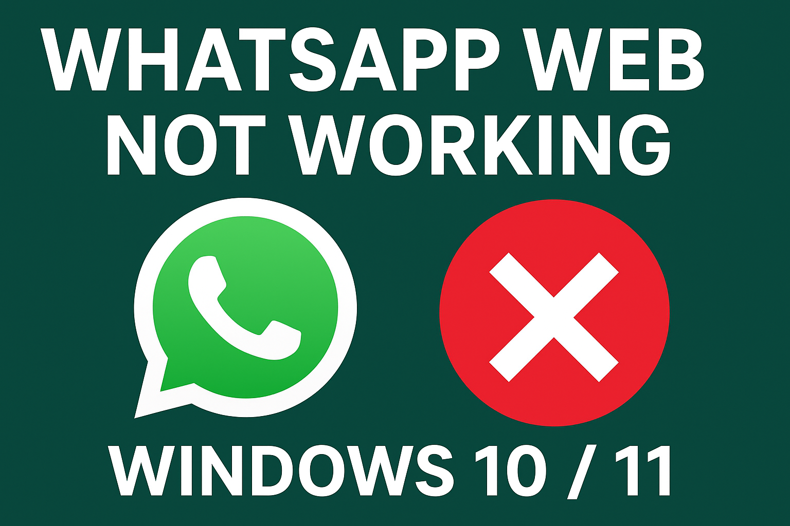 WhatsApp Web Not Working