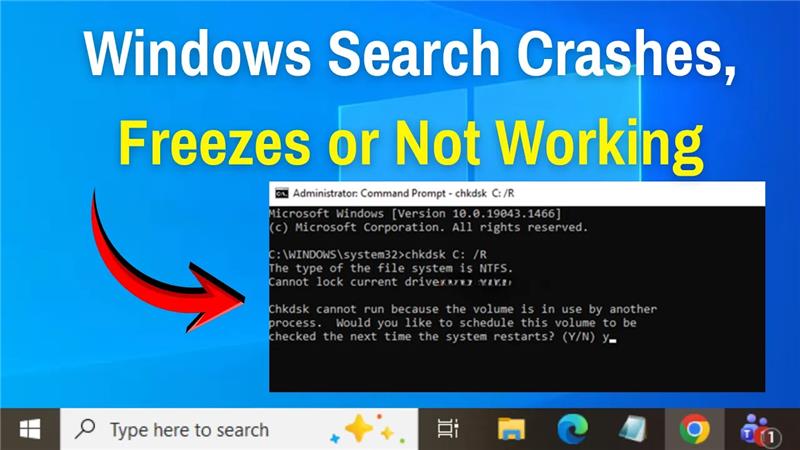 Windows Search Crashes, Freezes or Not Working on Windows 11 FIX