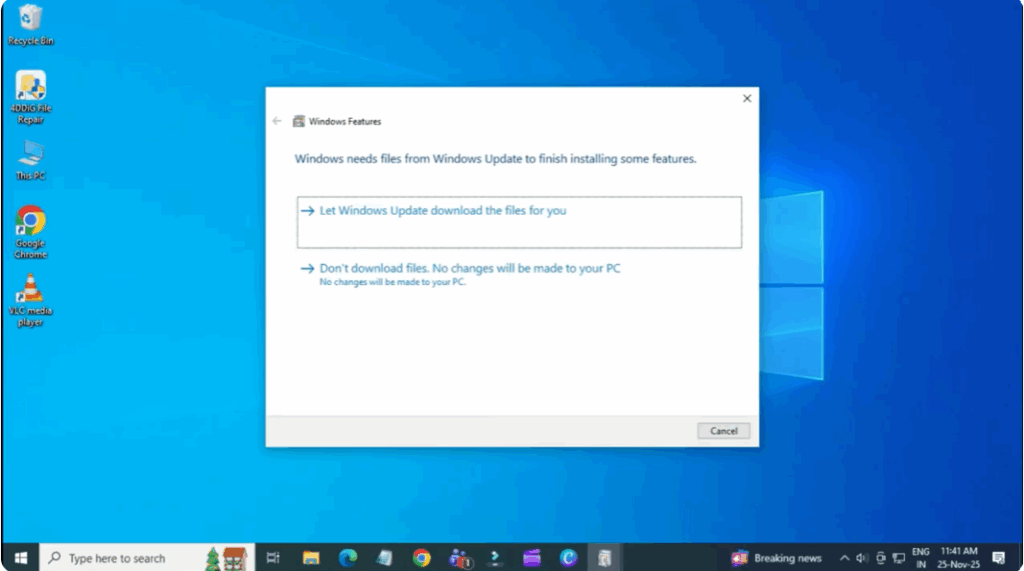 Windows Update download the files for you