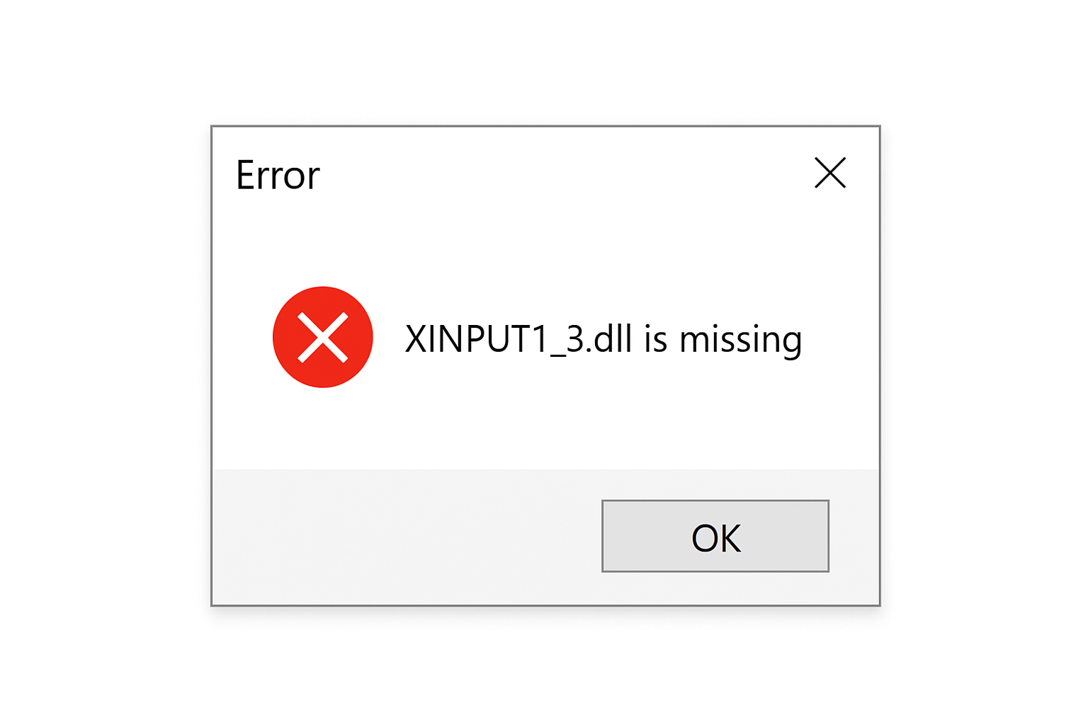 XINPUT1_3.dll Is Missing