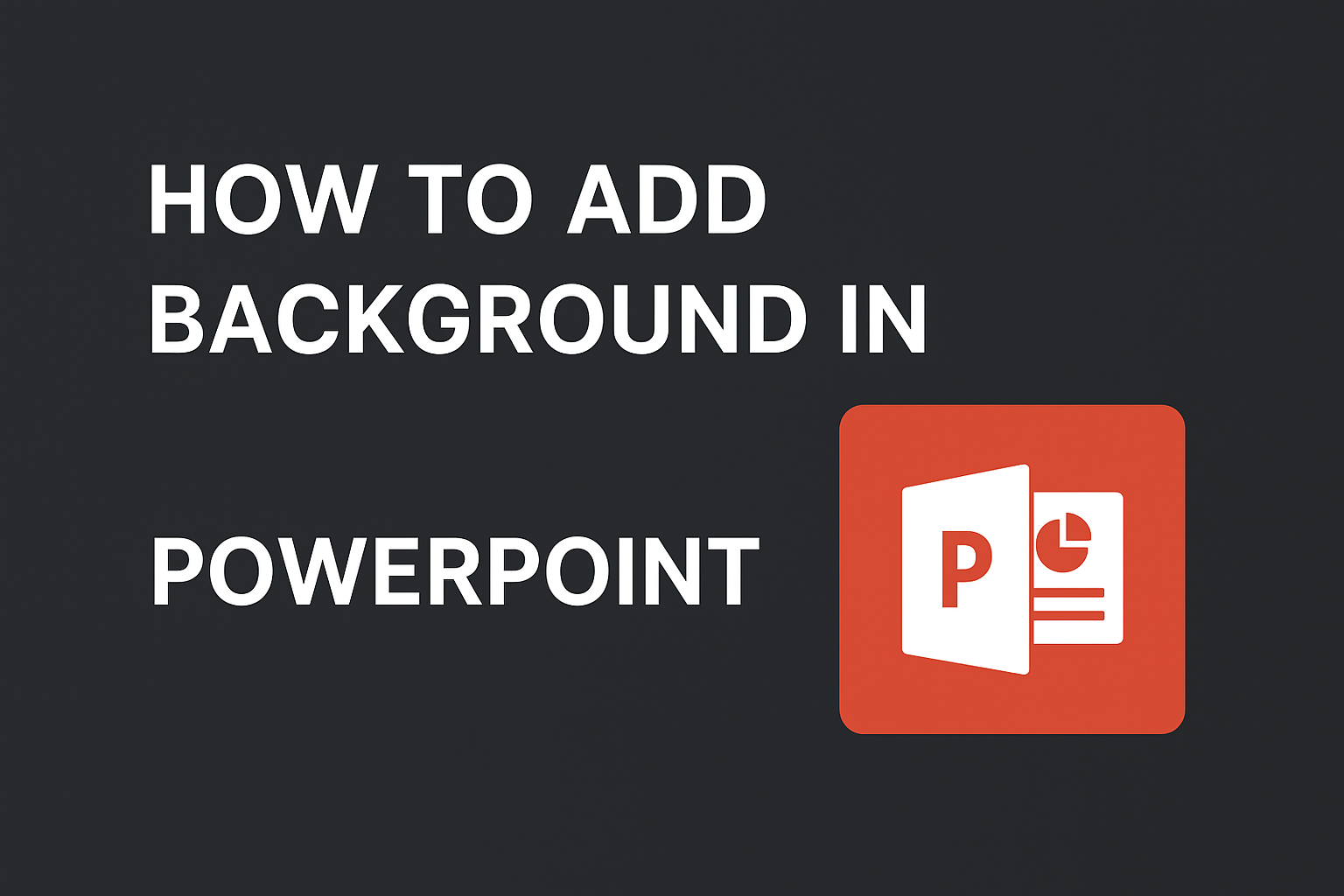 add background in PowerPoint