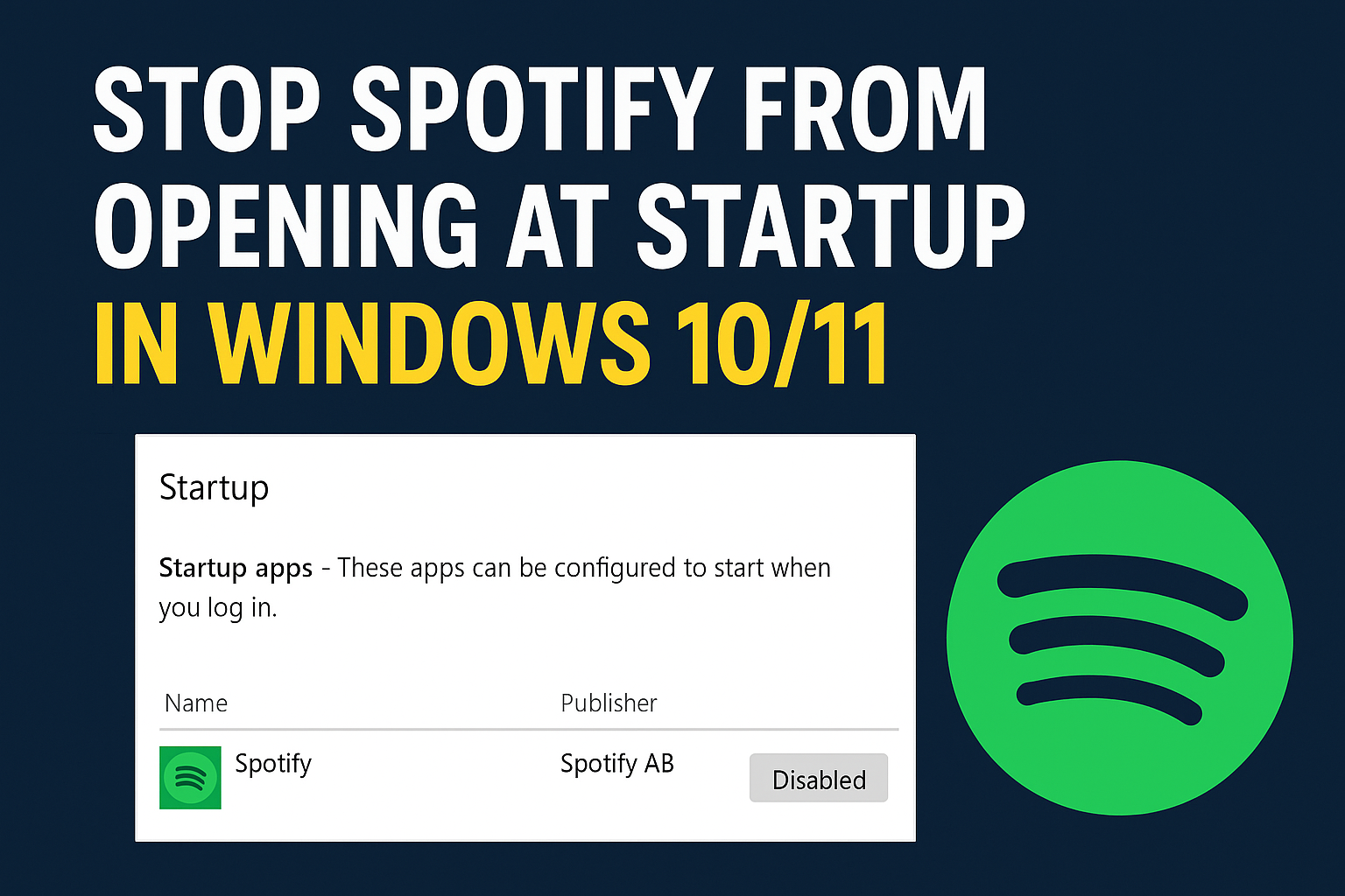 stop spotify from opening at startup