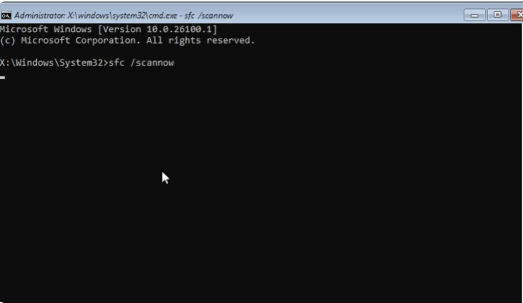 type the following command