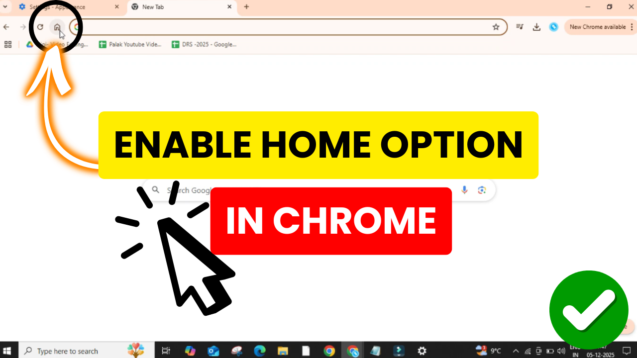 Enable Home Button on Chrome Browser in Seconds!