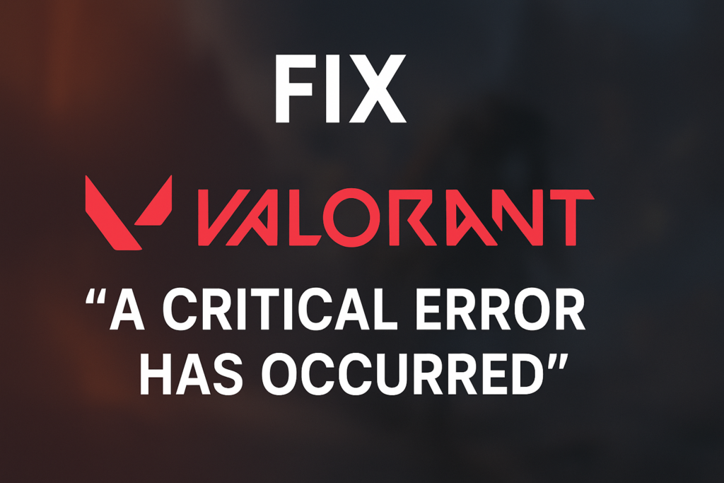 A Critical Error Has Occurred