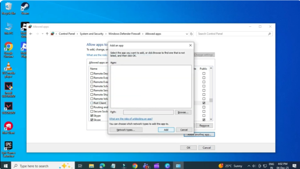 Allow Riot Client Through Windows Firewall