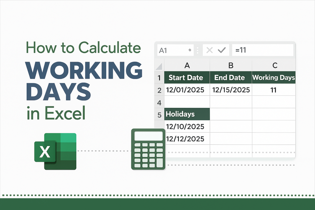Calculate Working Days in Excel