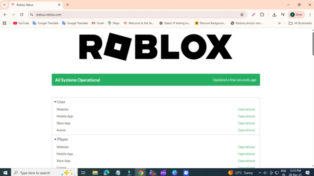 Check Roblox Server Status