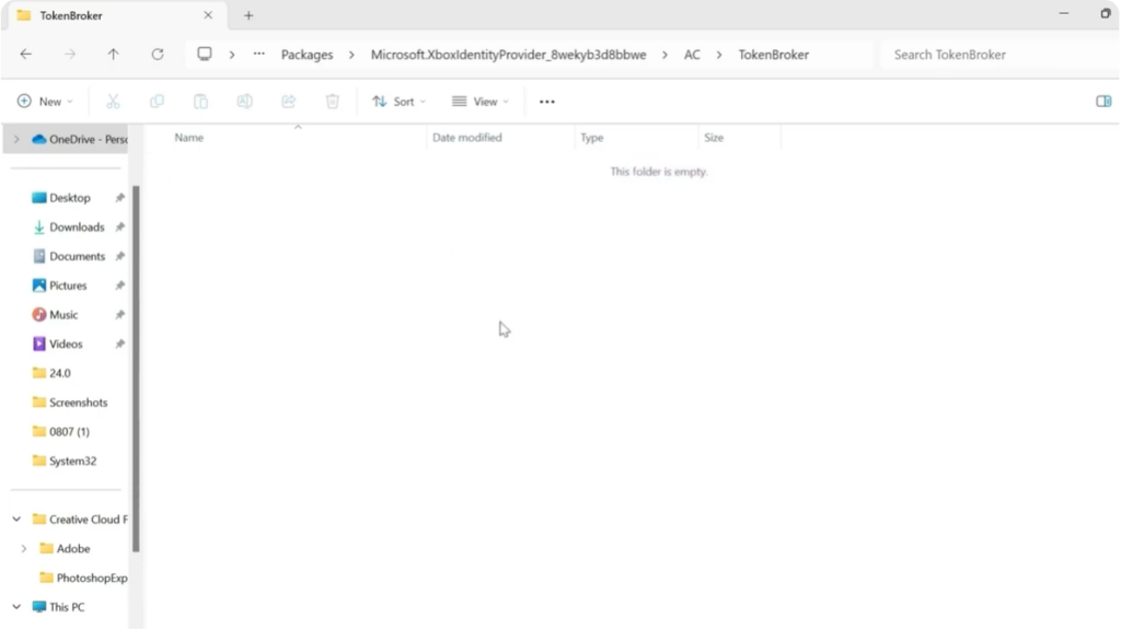 Clear Xbox Identity Cache