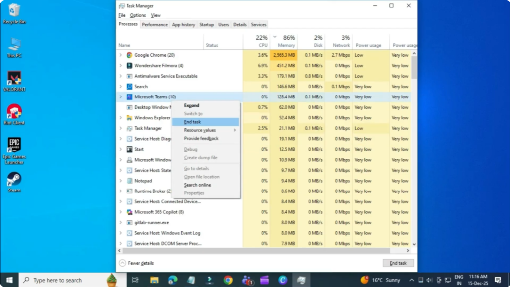 Close Unnecessary Background Apps