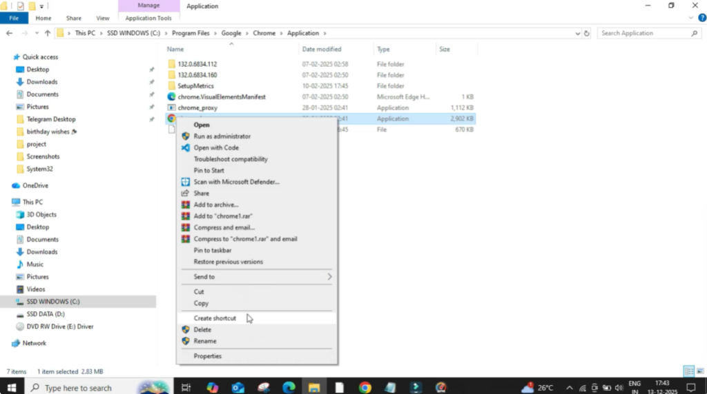 Create a New Desktop Shortcut