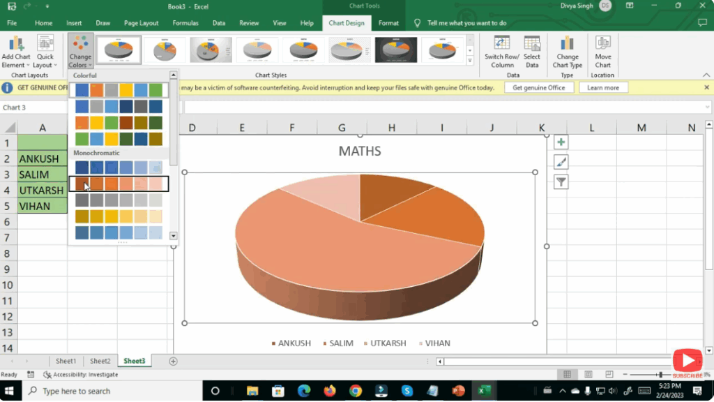 Customize Chart Design & Style