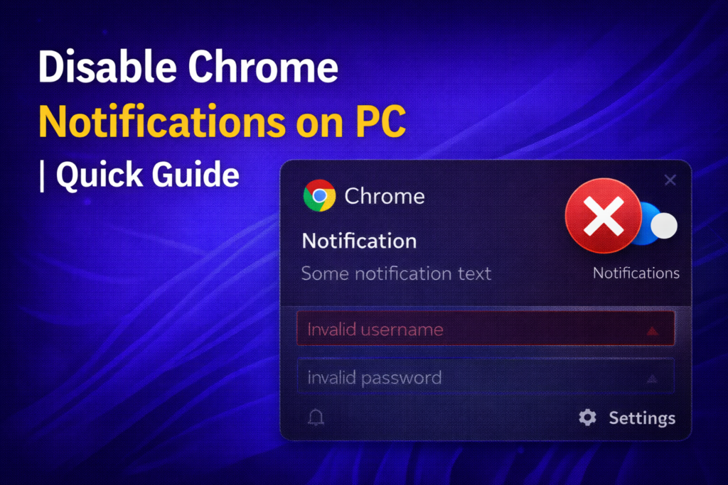 Disable Chrome Notifications on PC