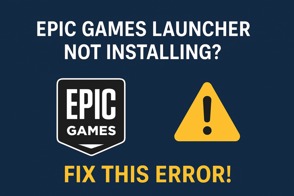 Epic Games Launcher Not Installing
