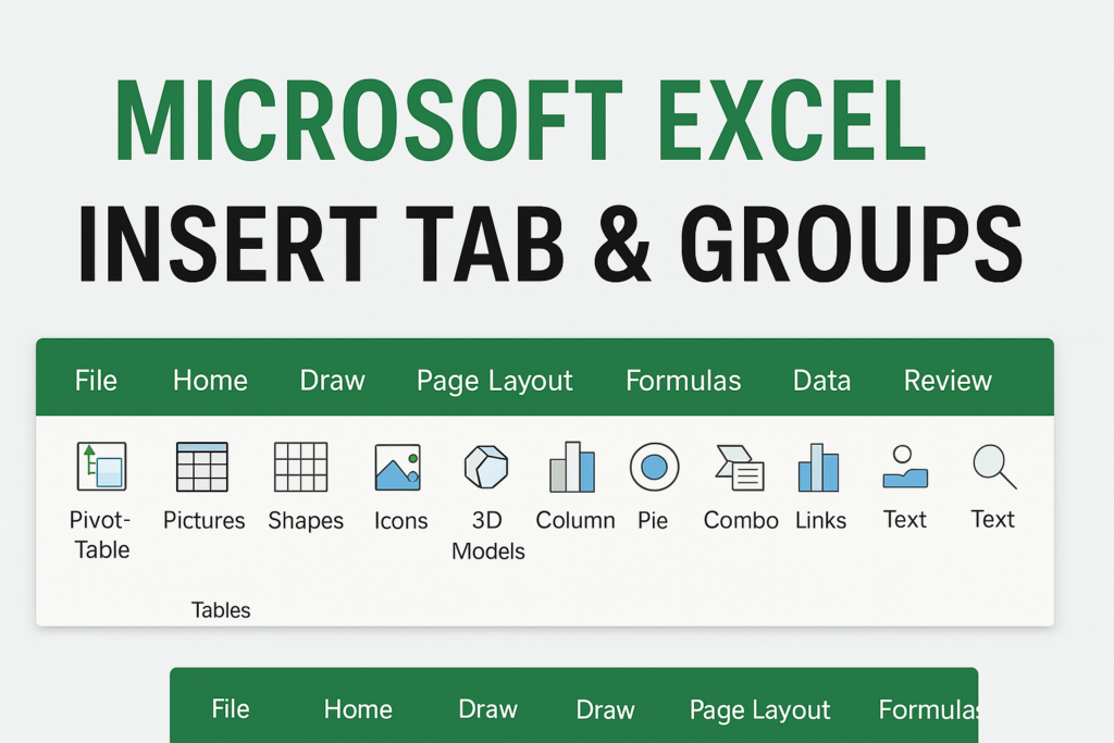 Excel Insert Tab & Groups
