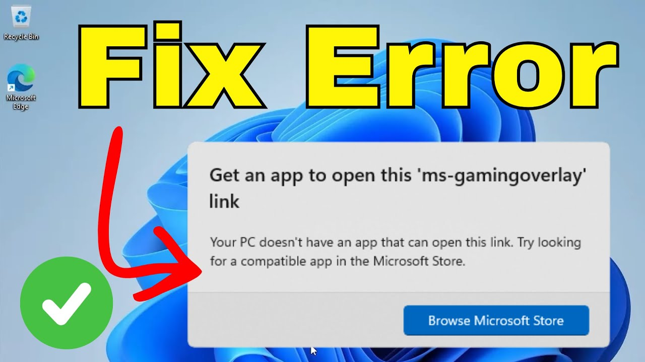 Fix “ms-gaming-overlay” Popup Error in Windows 11