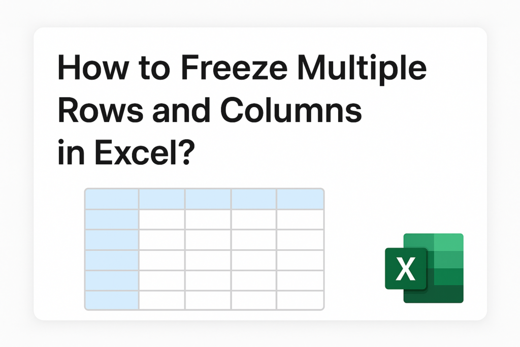 Freeze Multiple Rows and Column in Excel
